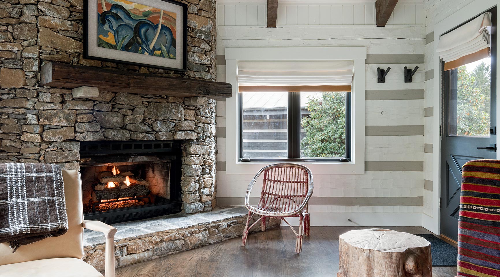 wingate cabin fireplace